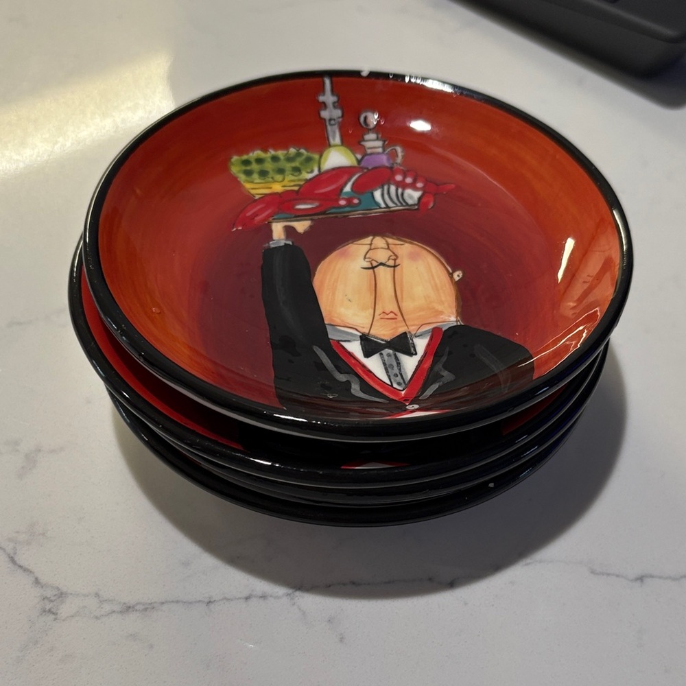 Certified International Red Chef Dinnerware Set 5 inch round - Picture 9 of 11